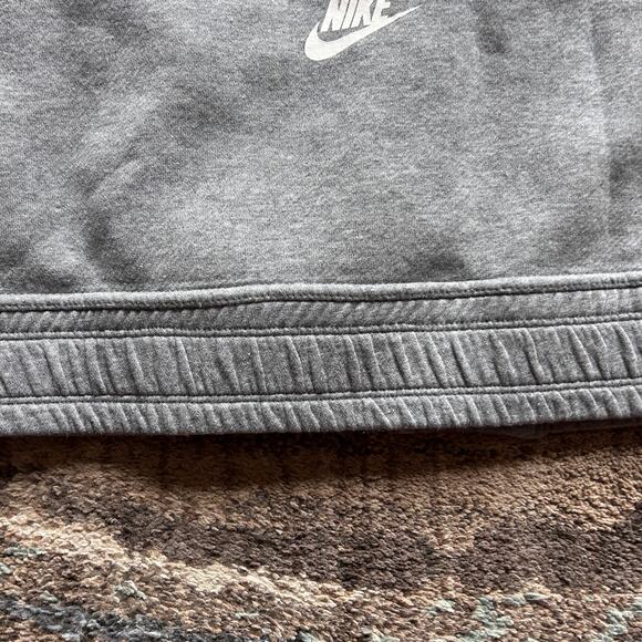 Women's Nike Air Heather Grey Zip Up Bomber Fleece Sweatshirt Jacket Sz Small S - Picture 2 of 6